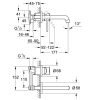 Смеситель для раковины Grohe BauClassic со стены скрытого монтажа
