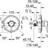Смеситель однорычажный встроенный для душа Grohe Concetto DN 15 (32213001)
