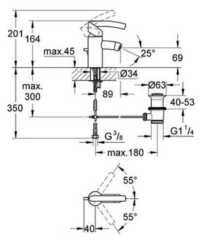 Смеситель для биде Grohe Tenso (33348000)